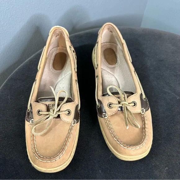 Sperry Top Siders Leather & Cheetah Fur Printed Boat Shoes - Picture 2 of 7
